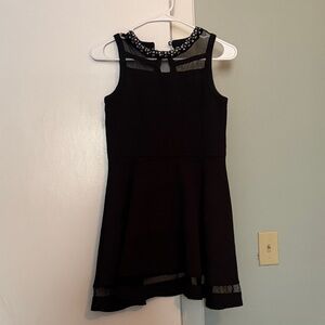 The Children's Place Black Formal Dress with Pearl Accents